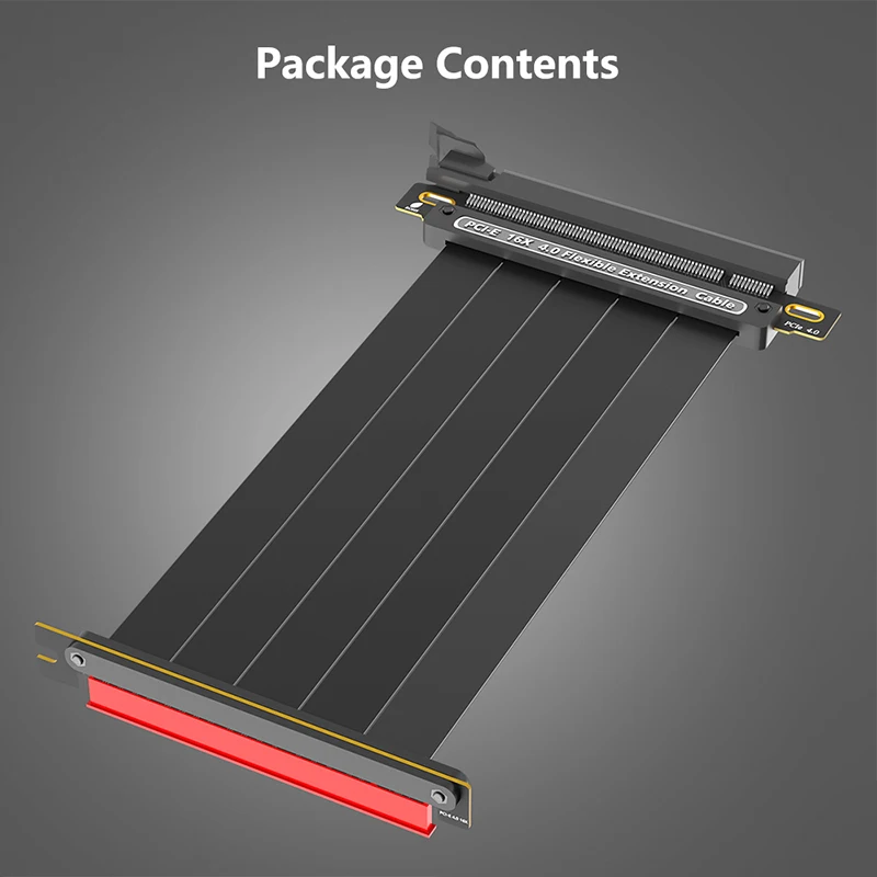 20 cm Hochgeschwindigkeits-PCI-E 16X 4.0-Verlängerungskabel, abgeschirmtes GPU-Grafikkarten-Erweiterungskabel, PCI Express X16 auf X16 Slot Riser-Kabel