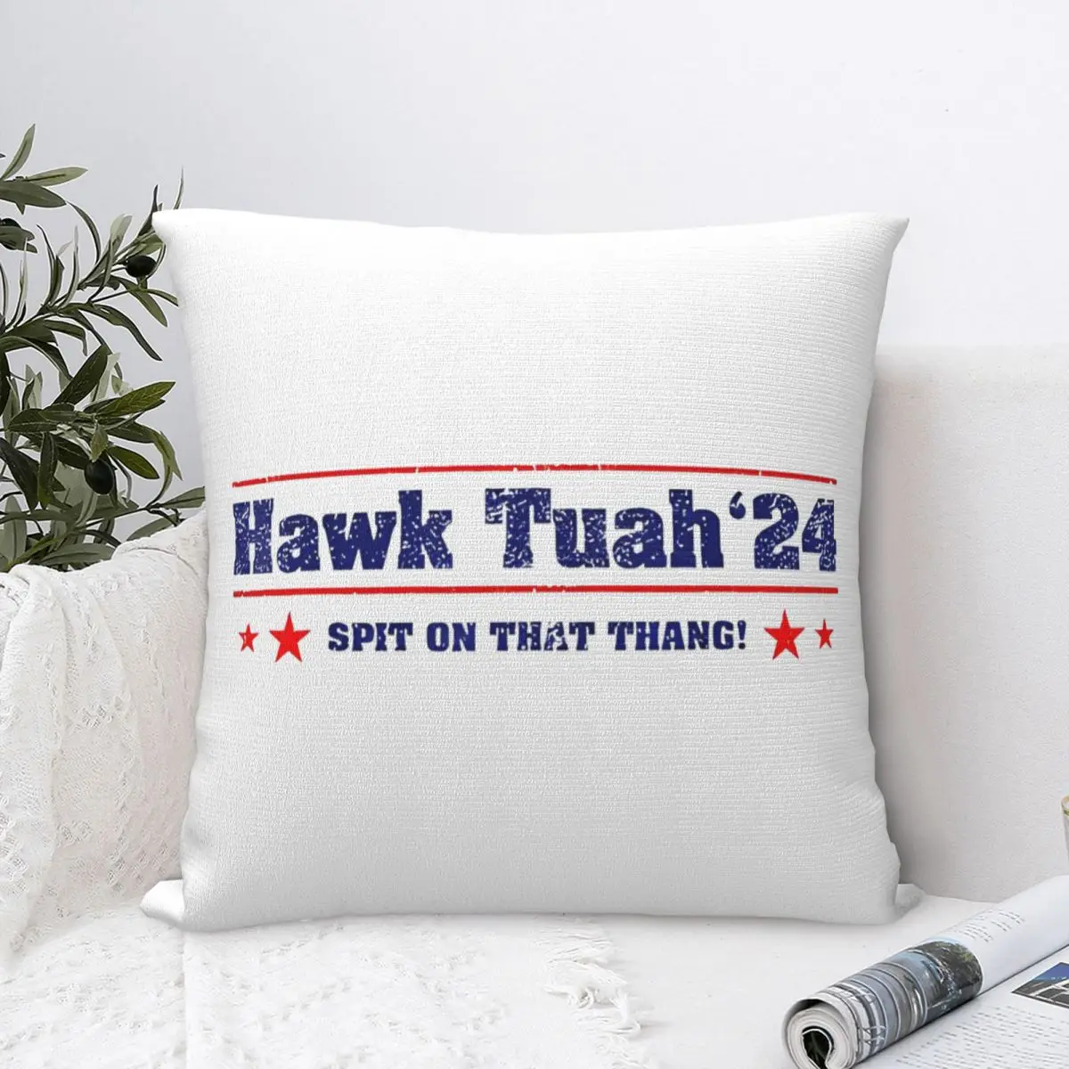 Hawk Tuah 24 Spit On That Thing Pillowcase Cushion Cover Decor Funny Pop Meme Throw Pillow Case Cover Home Drop Shipping