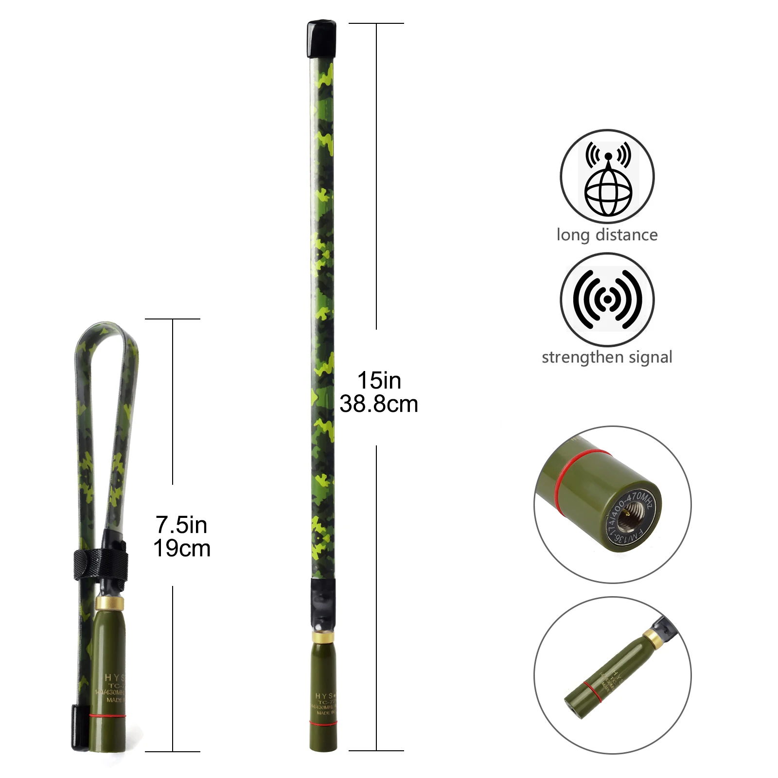 SMA-Male Antenna,2Meter 70cm Foldable Tactical Antenna,VHF UHF Dual Band Antenna for Two Way Radio VX-6R VX-7R VX-8d VX-2R UV-3R view 2