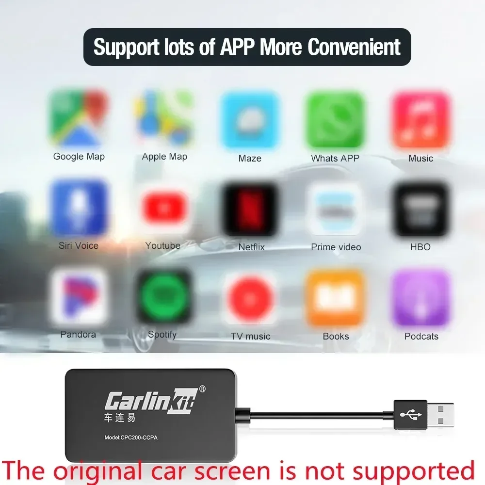 CarlinKit USB Wireless CarPlay Dongle Wired Android Auto AI Box Mirrorlink Car Multimedia Player Bluetooth Auto Connect