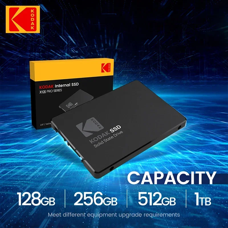 

KODAK оригинальный SATA3 SSD 1 ТБ внутренний твердотельный накопитель 128 ГБ 256 ГБ 512 ГБ 2,5-дюймовый жесткий диск SATA III высокоскоростной жесткий диск для настольных ПК