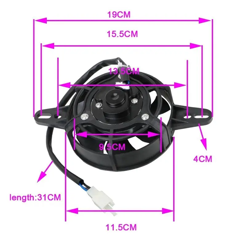 Water Cooling Tank Oil Cooler Radiator Fan Cooling Fan 150-250Cc For Off-Road Motorcycle ATV Four-Wheel Vehicle UTV view 6
