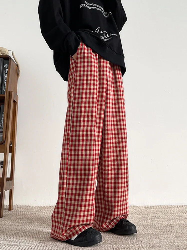 

Мужские повседневные брюки American Lazy Sle: весенне-осенние прямые брюки с широкими штанинами, свободного кроя, больших размеров, комфортные