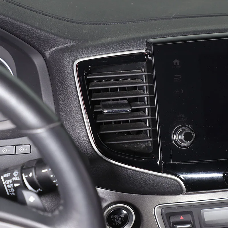 For Honda Pilot Ridgeline Passport 2016-2022 PVC Black Car Center Console Decorative Panel Trim Sticker Sticker Car Accessories