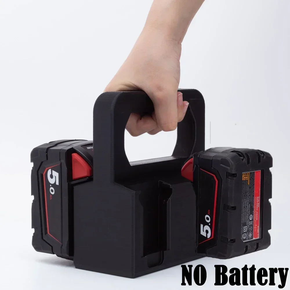 4x Battery Mount Holder Portable Storage Rack Basket Bracket Holder For Milwaukee 18V Battery (NO Batteries)