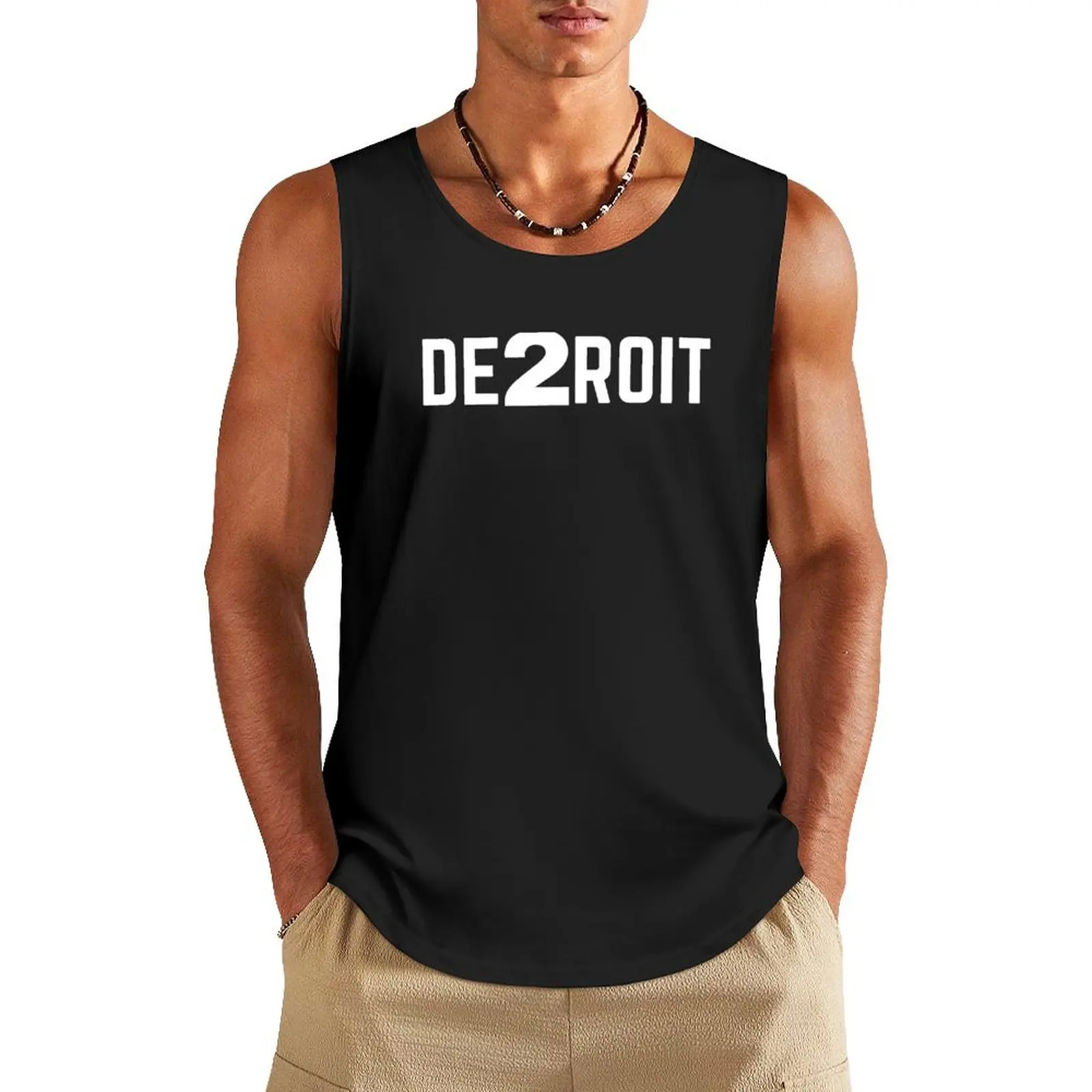 

DE2ROIT Tee Tank Top Japanese t-shirt Men's gym t-shirts