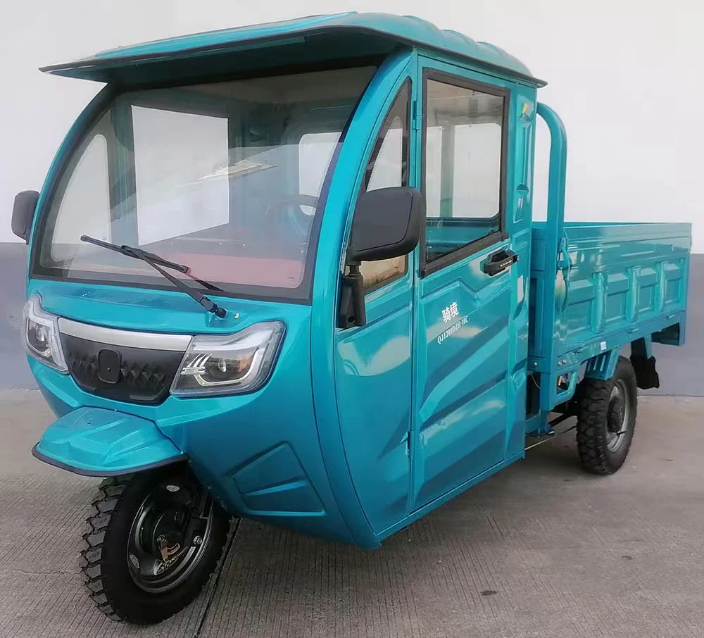 Triciclo Eléctrico Agrícola de Servicio Pesado 72V 2000W de 3 Ruedas con Cubierta y Caja de Carga de 500kg, Camión de Transporte Agrícola