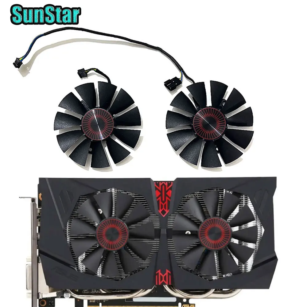 

New 1SET 75MM T128010BH FD7010H12S GTX1050 960 GPU Cooler fan For ASUS STRIX GTX1060 GTX950 GTX 960 GTX 1050 Graphic Card