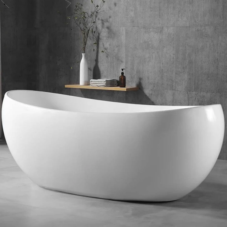 1700mm High quality Modern bathroom free standing bathtub portable Acrylic bathtub for adults