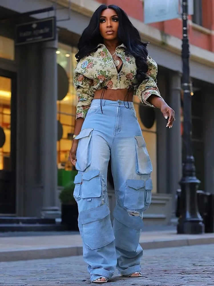 

Осенняя одежда Верхняя одежда Женская жаккардовая куртка с длинными рукавами с открытым пупком Chaquetas Универсальный темпераментный жилет Femmes