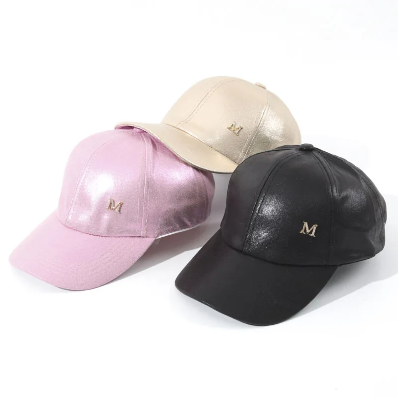 Glitter Silk Couple Baseball Cap Glossy Peaked Hat Spring Summer Unisex Hat