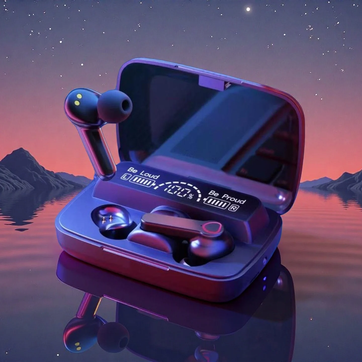 New M19 TWS Bluetooth Headphones 5.3  Headphones Touch IPX7 Waterproof Digital Display Headphones