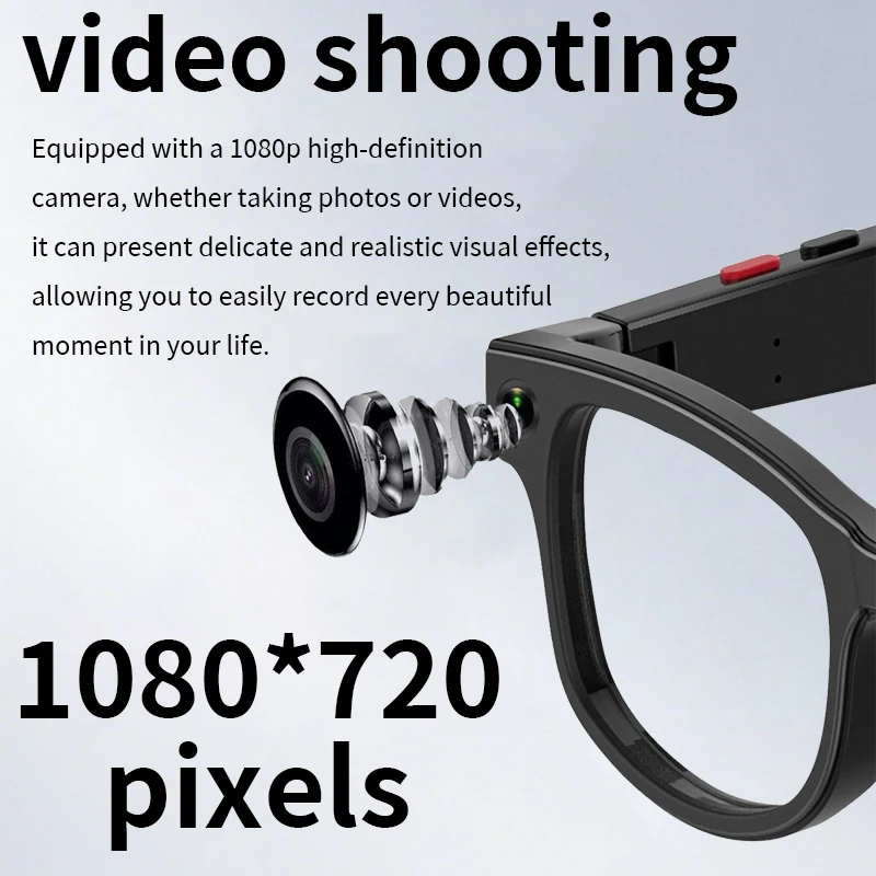 500W Camera Glasses Translate Smart Glasses Voice Call Music Sunglasses AI GPT Camera BT&WIFI Video Recording Anti-blue Light