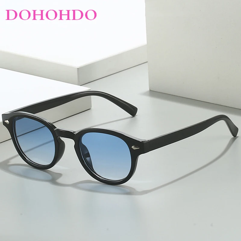 

Fashion Small Oval Sunglasses Women And Men Retro Luxury Brand Design Rivet Shades Female Outdoors Travel Drive Glasses UV400