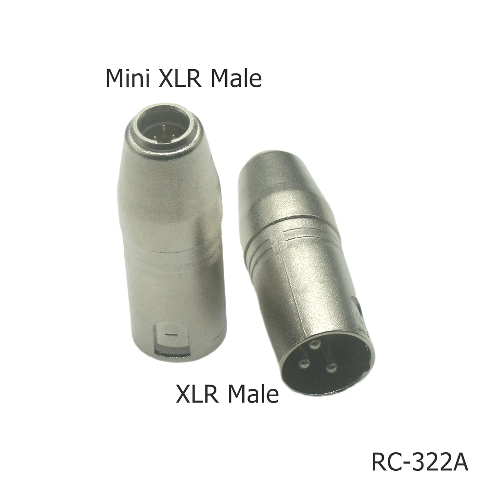 Adaptador de micrófono de Audio piezas XLR a Mini XLR, conector Mini XLR de 3 pines, de 3 pines a XLR macho y hembra, enchufe macho para cámara SLR,