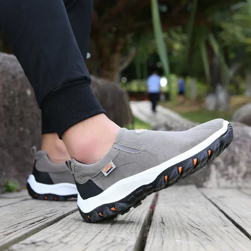 2023 novo ao ar livre caminhadas acampamento luz correndo jogging sapatos esportivos casuais masculinos antiderrapantes mocassins caminhadas sapatos