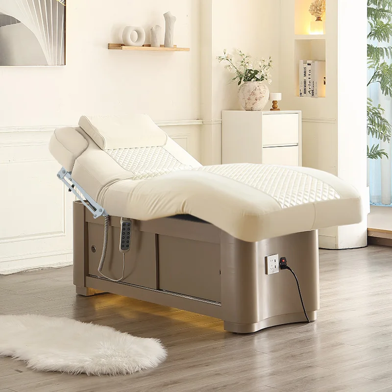 Heavy Duty Electric Beauty Bed With High Density Foam Waterproof PU Leather For Beauty Salon Spa Wholesale