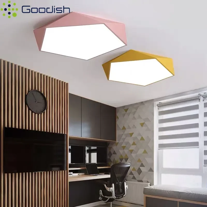 الحديثة الشمال البساطة نجمة خماسية على شكل LED أضواء السقف الفن مصابيح داخلية لغرفة المعيشة المنزل الديكور الثريات