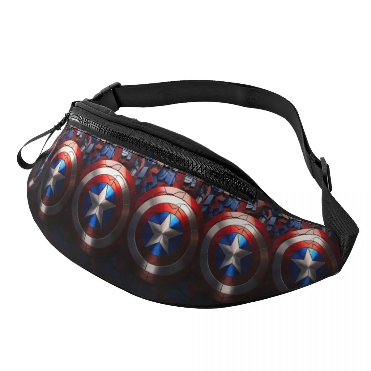 

Custom Wallpaper Fanny Bag Captain America Crossbody Waist Pack Women Men Travel Hiking Phone Money Pouch