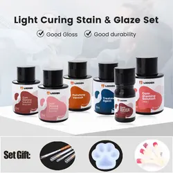 Dental Simulated Gum Modification Kit for Polymerised Ceramics/Print Resin/Acrylic PMMA Dental Light Curing Stain Glaze