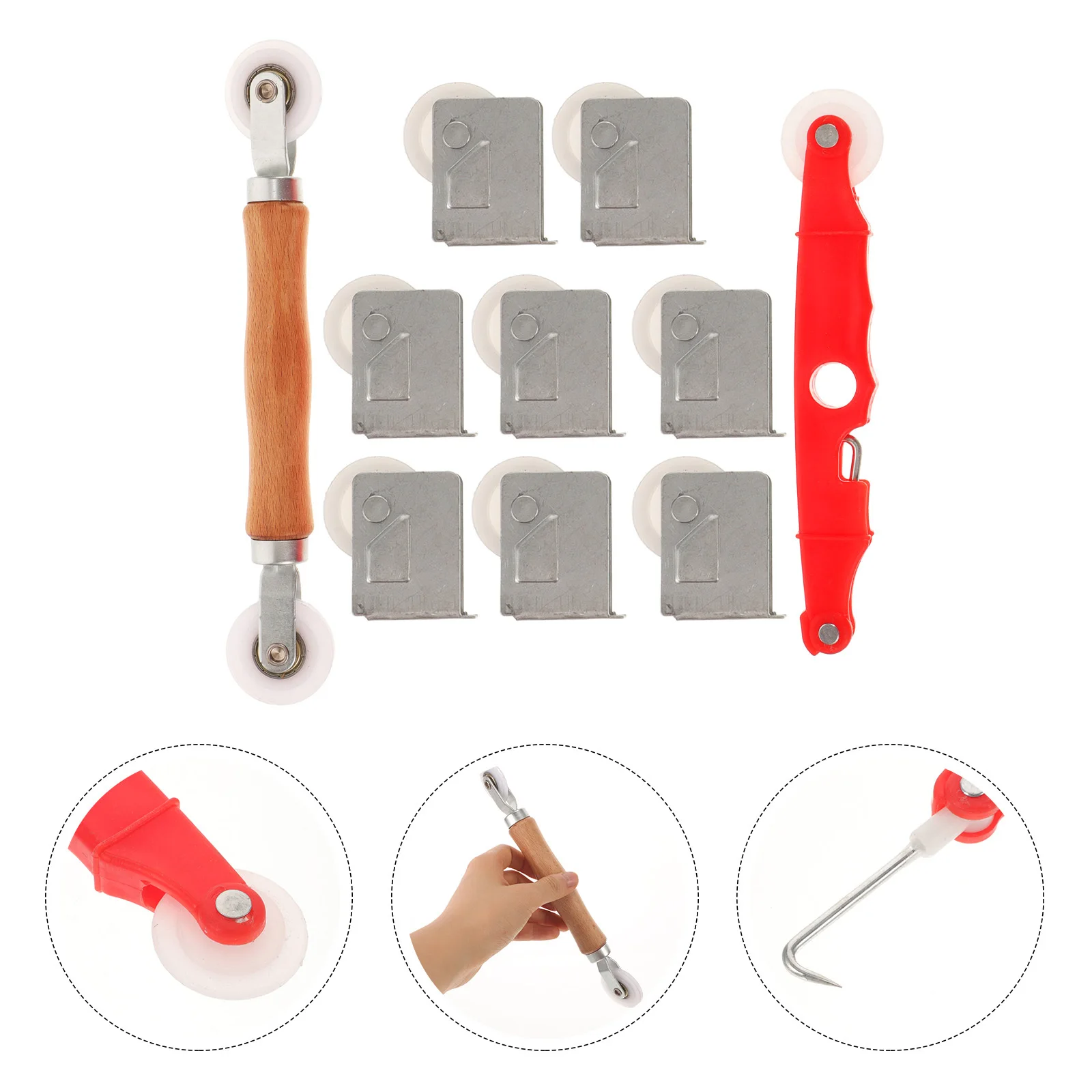 

1 Set Screen Spline Roller With Hook For Window Door Mesh Repair Installation Tool Durable Replacement Kit For Patio Porch Pool