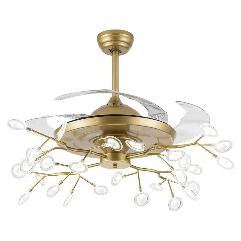 Imagem -04 - Firefly Fan Lamp Chandelier Living Room Light Luxo Simples Moderno Restaurante Casa Nórdico 42