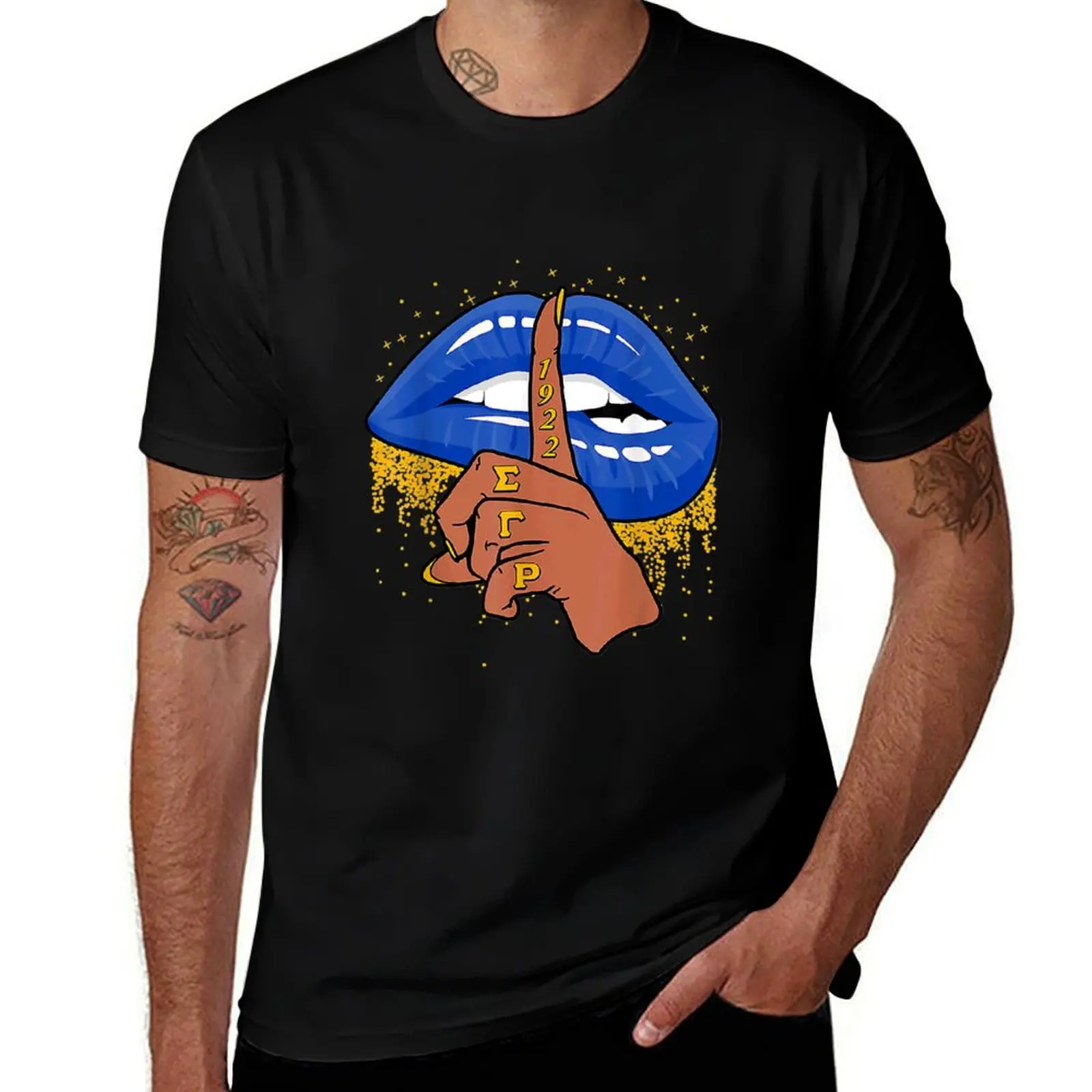 

Women SGRho Sigma-1922 Cool Lips Bite Gamma-Rho Poodle T-Shirt Christmas Theme Tee Top