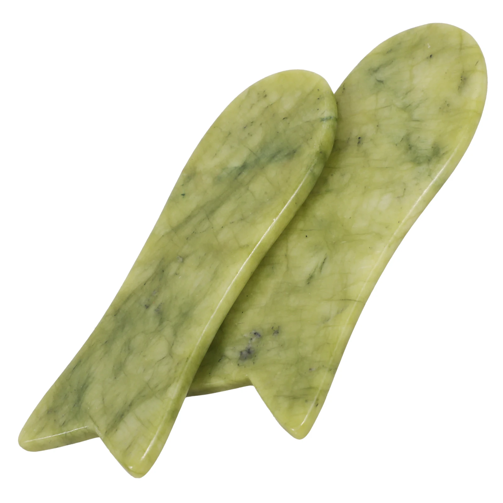 2Pcs Natürliche Jade Verschrottung Platte Gesichts Hals Zurück Massager Verbessern Die Durchblutung Entspannen Muskeln Fördern Immunität Schönheit Spa