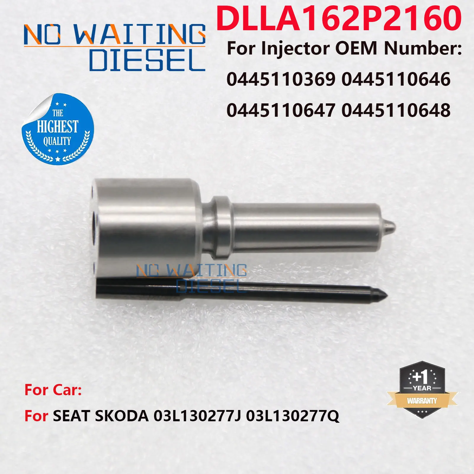 DLLA162P2160 Common Rail Injector Nozzles DLLA162P2160 For Injector 0445110369 0445110688 0445110646 0445110647