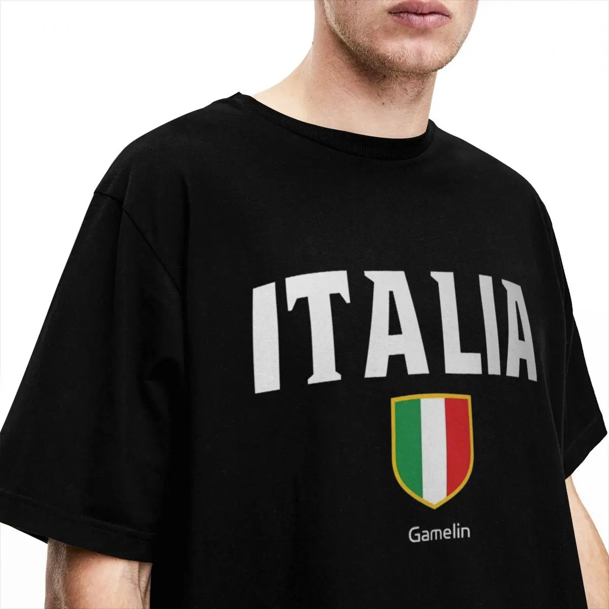 Italia Flag Emblem T Shirt Beach italian patriot Funny T-Shirts Cotton Leisure Tshirt For Male Short Sleeve Print Tees