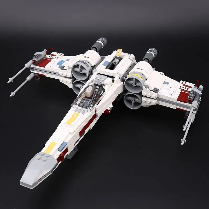 MINISO ديزني سفينة الفضاء T-65 الطائرات المقاتلة الفضاء ستارفايتر صالح 75218 اللبنات الطوب اللعب عيد ميلاد هدية الكريسماس #5