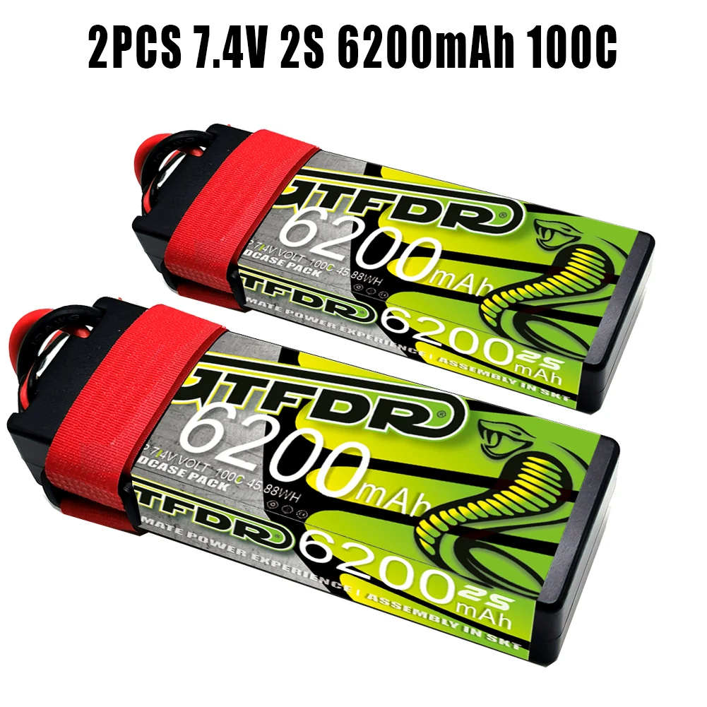 GTFDR 3S 7.4V LIPO BATTERIA 5200MAH 7200MAH 6200MAH 8400MAH 100C per RC Auto 1/10 1/8 Buggy Truggy RC Auto Barca Camion UAV RACING