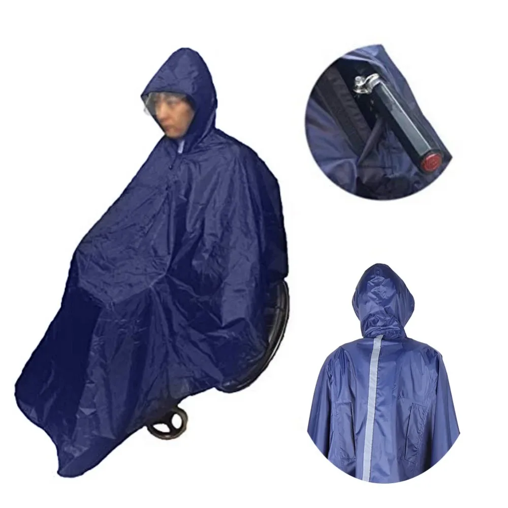 Elder Patients Disabled Waterproof Wheel Chair Cover Reflective Hooded Wheelchair High Quality Rain Cover 1pcs Install Ease Use