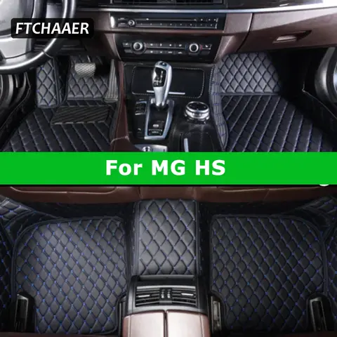 FTCHAAER 맞춤형 자동차 바닥 매트, MG HS 자동차 카펫 발 코체 액세서리