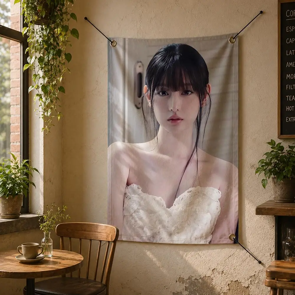 Actress K-Kim Ji Won Flags Flag Banner Wall Hanging for Bedroom Dorm Room Home Bar Party Indoor Outdoor Wall Decor