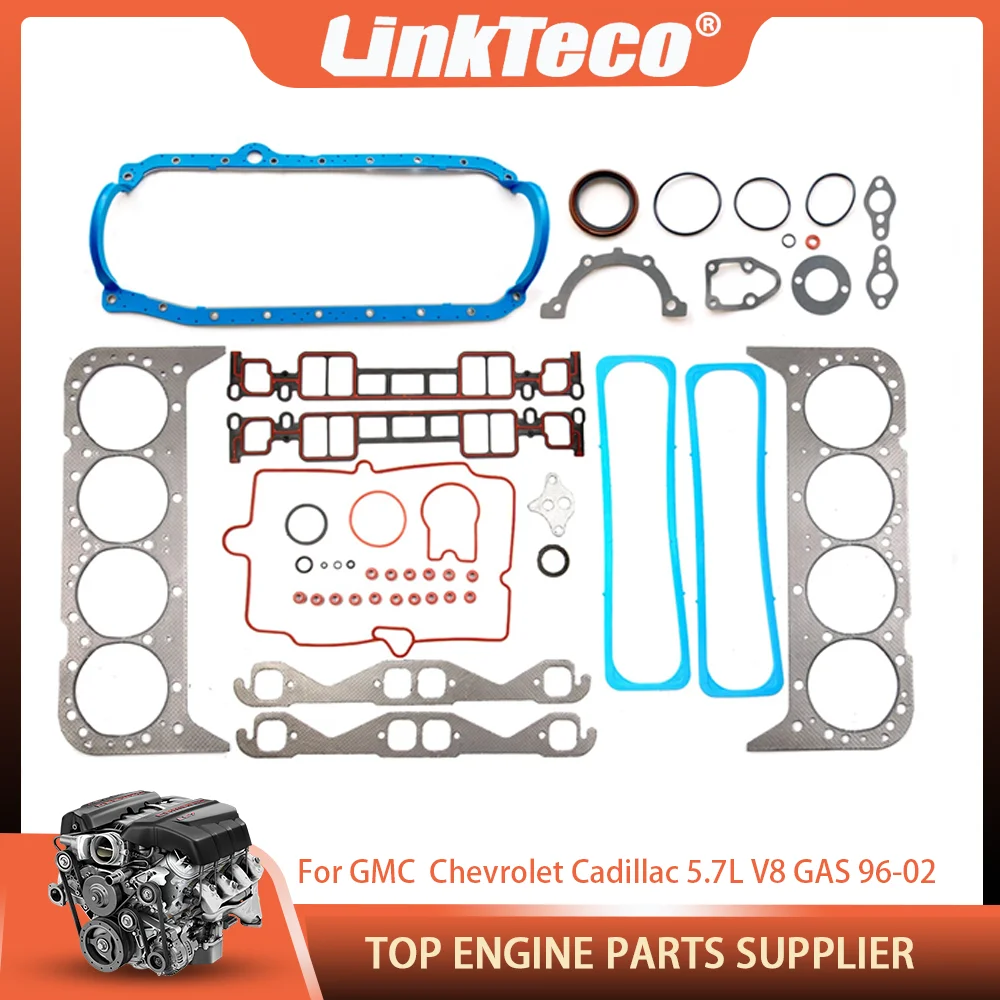 

Engine Parts Full Gasket Set Fit 5.7 L T V8 GAS For GMC Cadillac Chevrolet C1500 C2500 C3500 K1500 K2500 5.7L 96-02 HS7733PT-16
