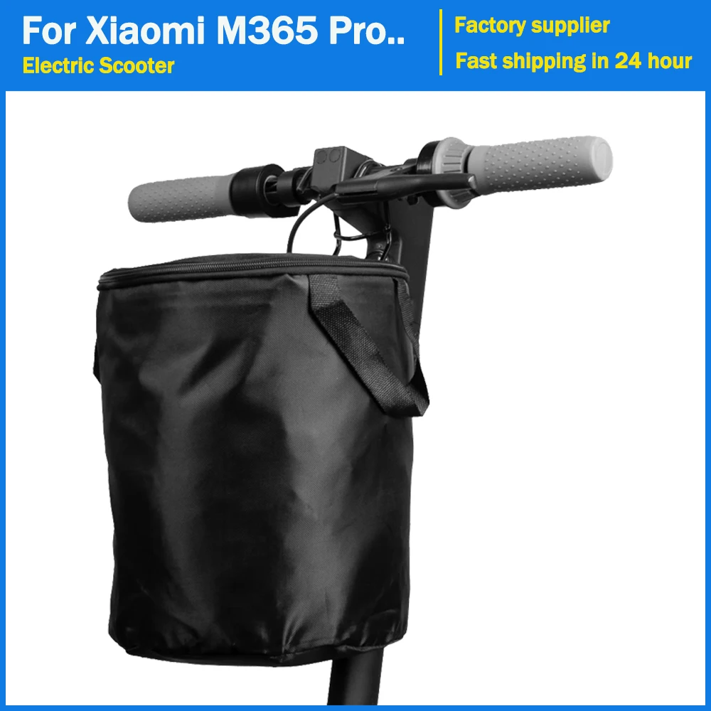 Scooter Basket Delicate Texture Bike Solid Color Handlebar Bag Basket for M365 Pro for Ninebot Max G30 ES1-ES4 Electric Scooter