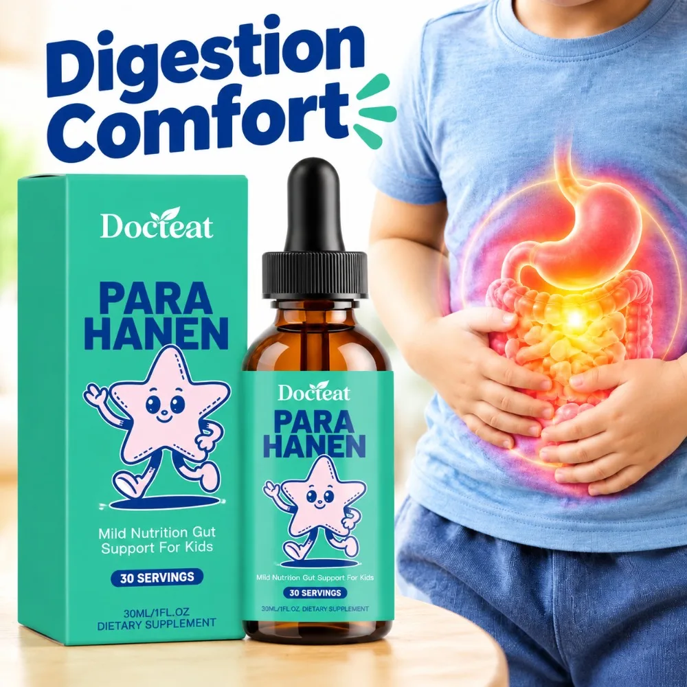 Para Hanen Drops Kids Mild Gut Support Supplement, Paraguard, Improve Digestion Comfort, Enhance Immunity Black Walnut Hull 30ml