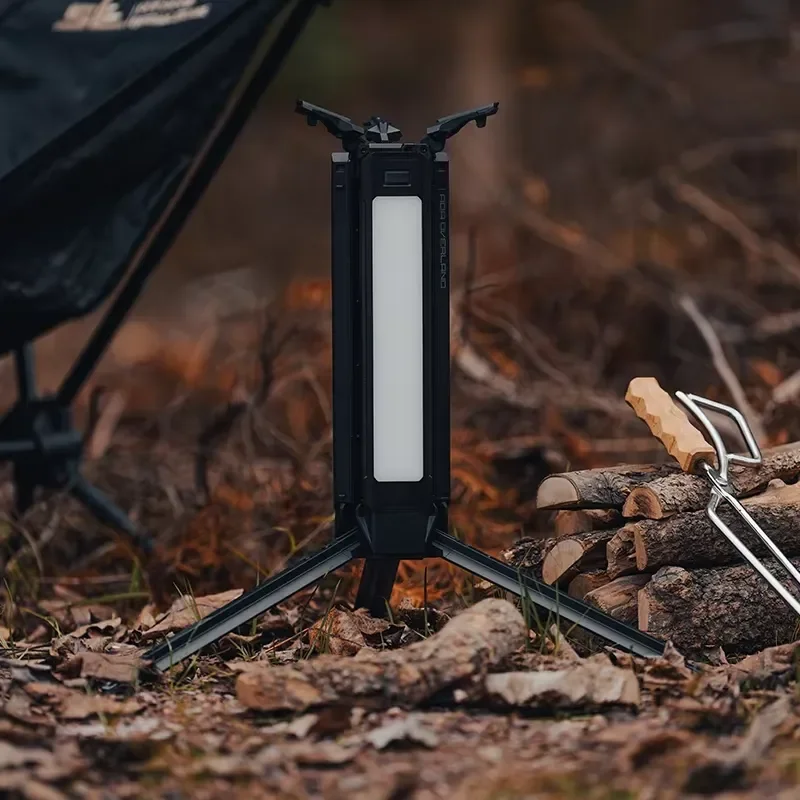 Portable LED Camping Light Rechargeable Emergency Floodlight with Stand Adjustable Cordless Work Lamp Lithium Battery