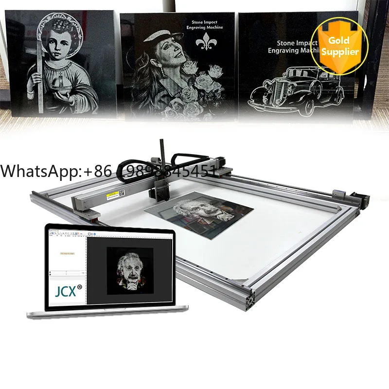

Tombstone Monument Engraving Machine Granite Marble Stone Etching Impact Engraving Machine Creates Unique Tombstone