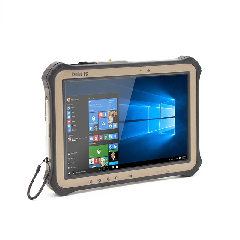 10 Inch Win7 Win10 Linux Industrial Rugged Tablet With Capacitive Pen Stylus Hand Strap Shoulder Strap