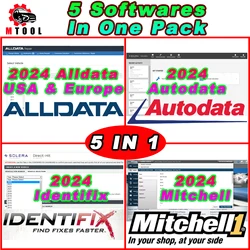 2024 5IN1 Alldata Repair USA Europe EU Autodata Identifix Mitchell Update Online Account All Data Auto Data Car Parts Diagrams