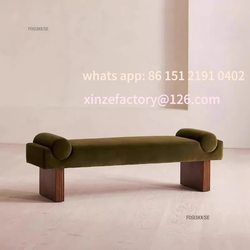 

Customizable French Retro Sofa Stool Living Room Furniture Entrance Shoe Change Stools Bedroom Bedside Stool Cloakroom Leisure B