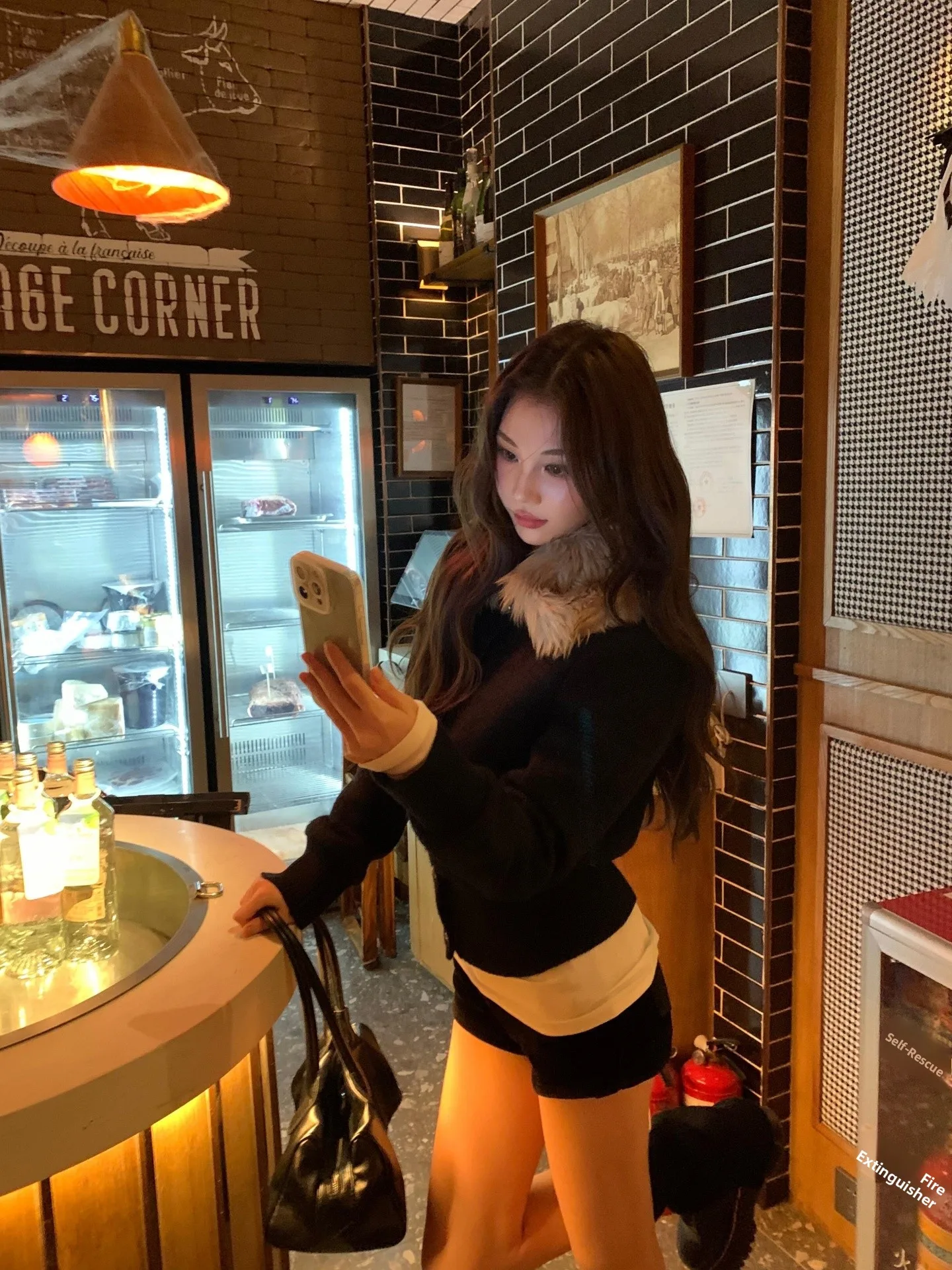 Lilystore25AW, cuello de piel desmontable de lujo, ort Jaet, pequeña fraanza Sle, Otoño Invierno, ropa de abrigo Faion para mujer