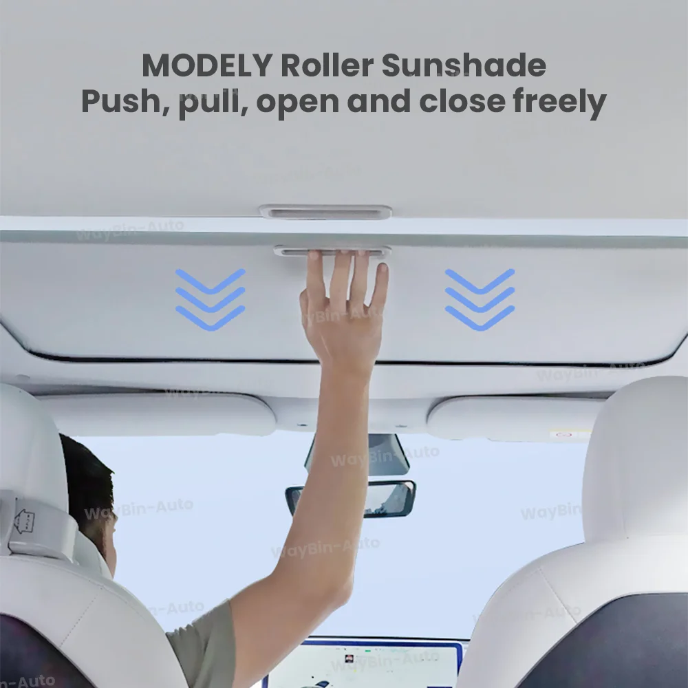 Tesla Sunshade For Model 3 y 2017-2024 Roof UV Protection Scroll Shade M3 Highland Car Sun Visor insulation Retractable Parts