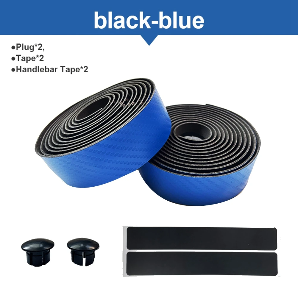 Bicycle Handlebar Tape Anti-Vibration Bike Bar Tape Cycling Waterproof Breathable Non-Slip Handle Bar Belt Wrap,Blue