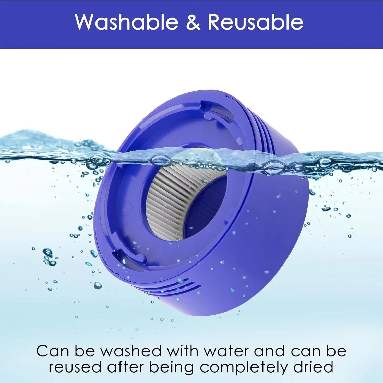 Vacuum Post Filter 2 Pack Compatible with Dyson V7 V8 Absolute Animal HEPA Replacement Vacuum Cleaner Filters Part 967478