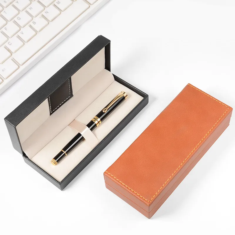 Advanced Pen Box High Quality Leather Fountain Pen Packing Box Upscale Gift Box For Business & School Souvenir Fountain Pen Box