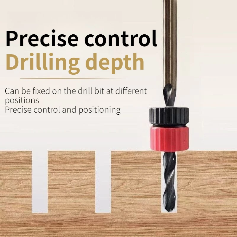Drill Limiter Limit Ring, Safety Woodworking Tools 3-13mm Stainless Steel Optical Axis Positioner Positioning Ring Fixed