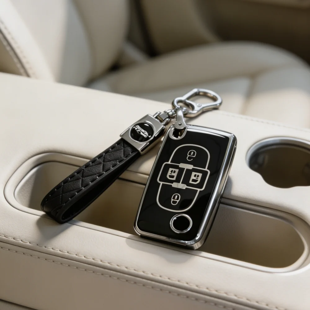 Key FOB Cover Case Shell keychain for Peugeot 207 307 308 407 607 807 For Citroen C2 C3 C4 C5 C6, only fit for the car key shown